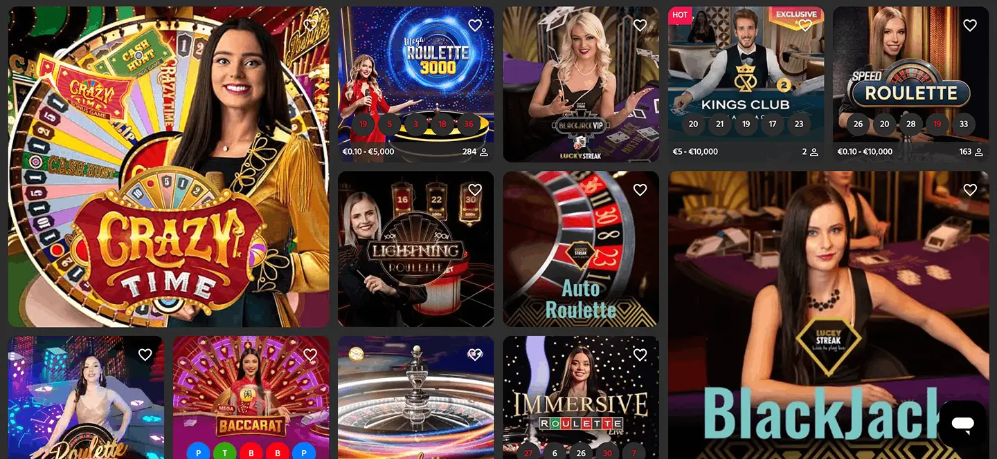 Slotimo Live Casino Deutschland — Roulette, Blackjack, Baccarat und Spielshows mit echten Croupiers